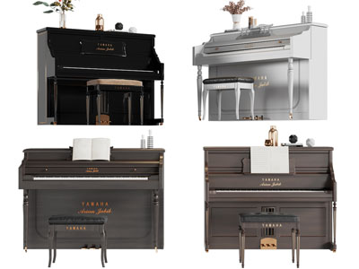 现代钢琴3d模型 现代钢琴