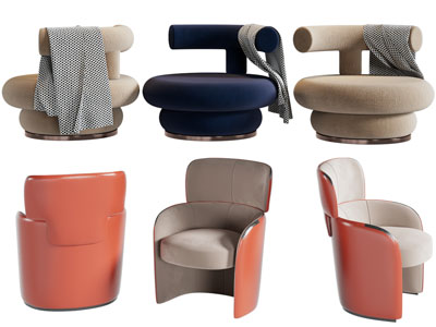 现代单人沙发3d模型 现代单人沙发