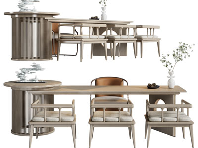 新中式茶桌椅组合