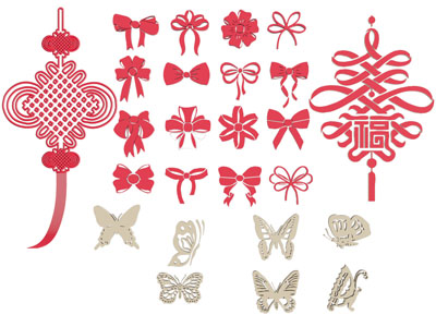 新中式中国结墙饰挂件