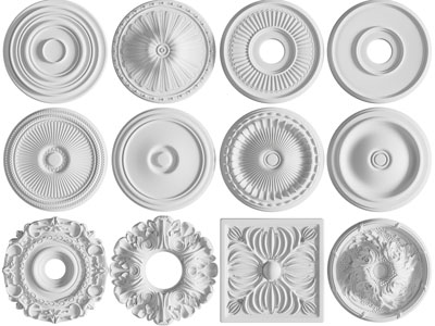 欧式圆形雕花灯盘