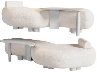 侘寂风异形沙发