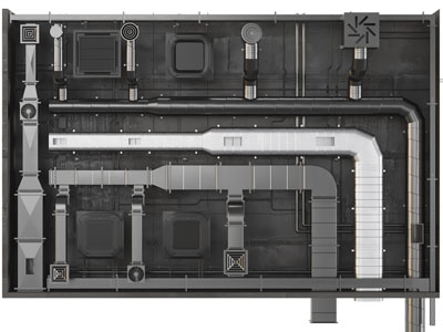 工业风loft管道天花吊顶