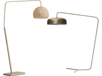 现代镂空灯罩的落地灯