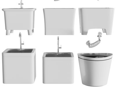 现代陶瓷拖把池