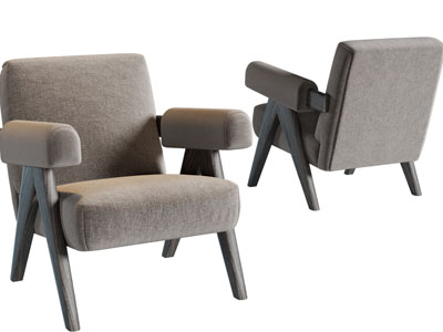 现代布艺单人沙发3d模型 现代布艺单人沙发