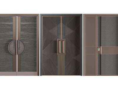 新中式双扇平开门