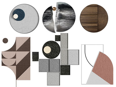 现代创意几何墙饰挂件