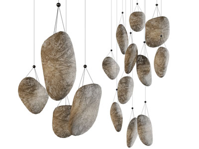 现代石头纹理灯罩的吊灯