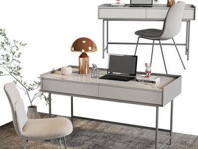 现代书桌椅组合