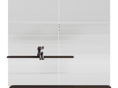 现代条纹玻璃隔断3d模型 现代条纹玻璃隔断