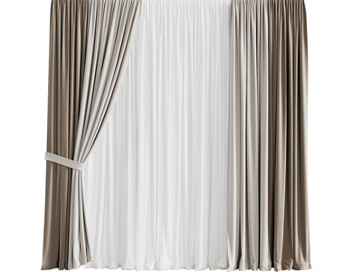 现代布艺窗帘窗纱