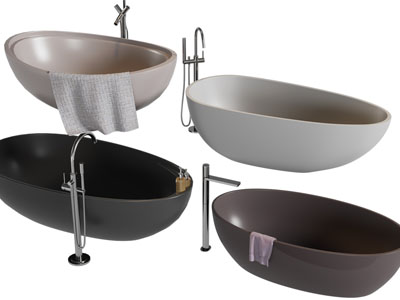 现代陶瓷椭圆形浴缸浴盆