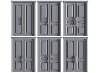 美式实木双扇平开大门