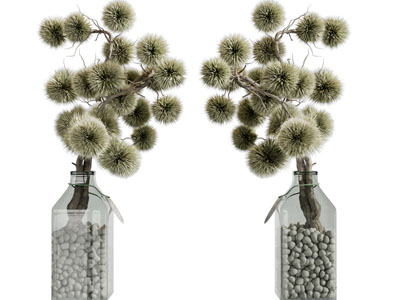 现代玻璃花瓶花卉