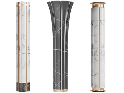 现代大理石柱子3d模型 现代大理石柱子