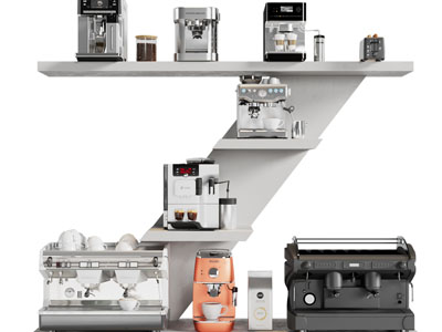 现代咖啡机展架