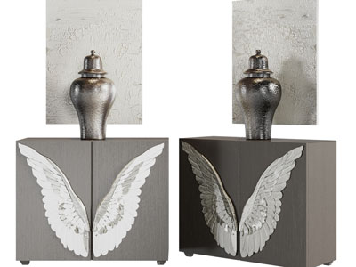 现代装饰翅膀的玄关柜、边柜