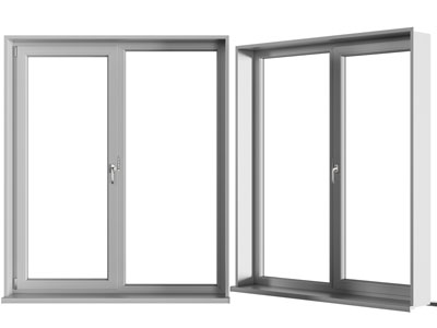 现代双扇平开窗户