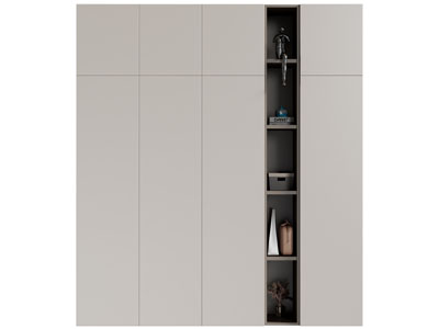 现代中间镂空的衣柜3d模型 现代中间镂空的衣柜