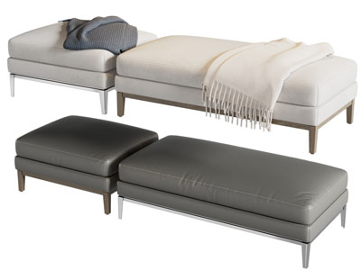 现代长方形沙发凳、脚凳