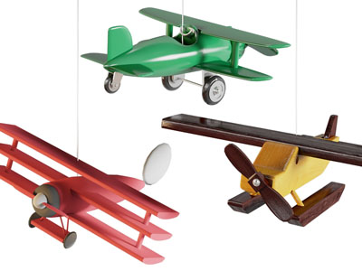 现代卡通玩具飞机、吊饰