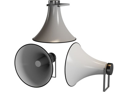 现代广播喇叭3d模型 现代广播喇叭