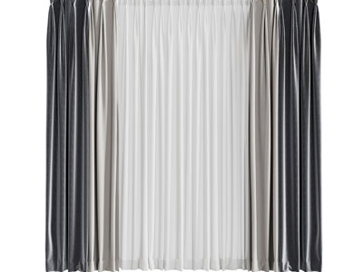 现代布艺窗帘窗纱