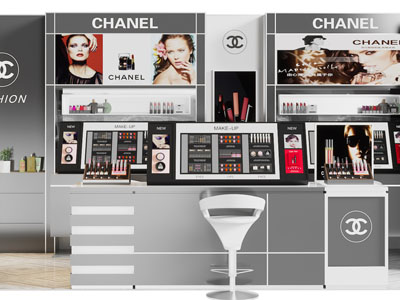 现代化妆品展示柜、货架3d模型 现代化妆品展示柜、货架