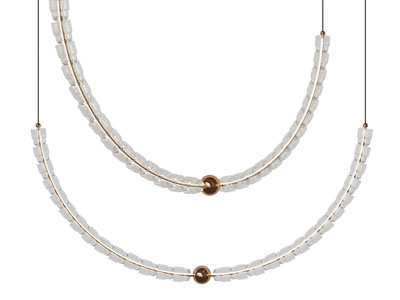 现代串珠U形吊灯