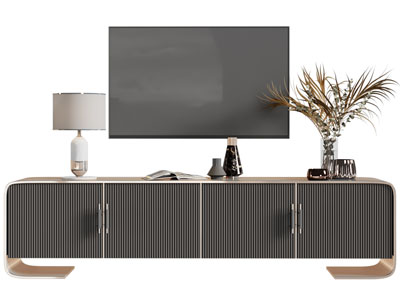 现代电视柜、电视机