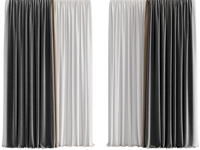 现代布艺窗帘窗纱