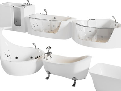 现代时尚拼接透明材质的浴缸浴盆