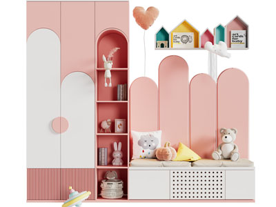 现代儿童装饰柜、卡座