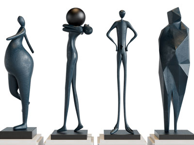 现代抽象人雕塑雕刻