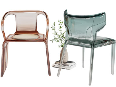 现代透明亚克力休闲椅子、餐椅