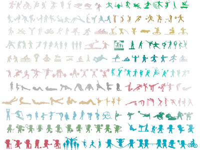 现代体育运动logo墙饰