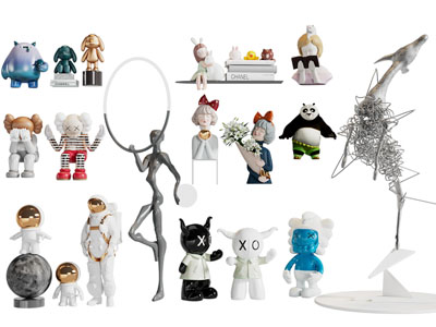 现代玩偶摆件组合