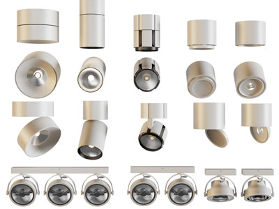 现代不锈钢筒灯射灯