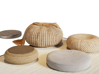 日式圆形蒲团坐垫