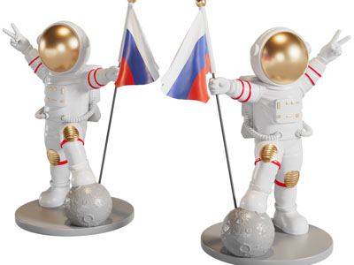 现代宇航员雕塑雕刻摆件