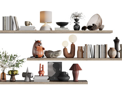 侘寂风墙面隔板摆件置物装饰架