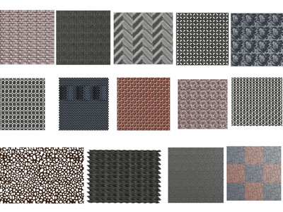 现代冲孔板、花纹金属板3d模型 现代冲孔板、花纹金属板