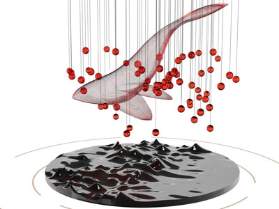 现代鲸鱼雕塑雕刻