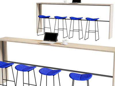 现代加长吧台吧凳