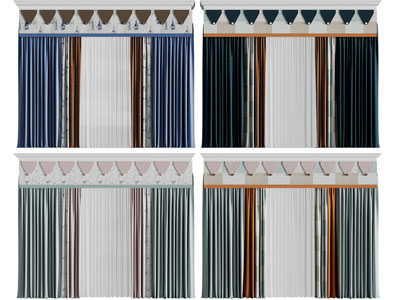 新中式窗帘窗纱