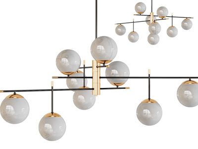 现代轻奢球形灯罩吊灯