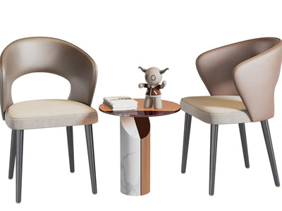 现代休闲椅子、边几