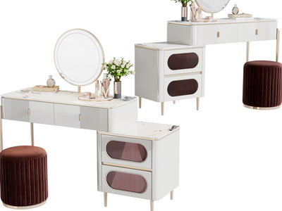现代轻奢化妆、梳妆台