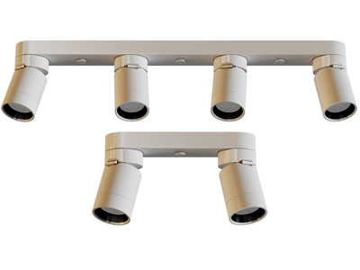 现代双头、四头筒灯射灯